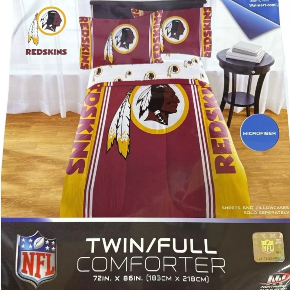 Washington Redskins Twin/Full Comforter (72" x 86") *RETIRED LOGO IN 2020*